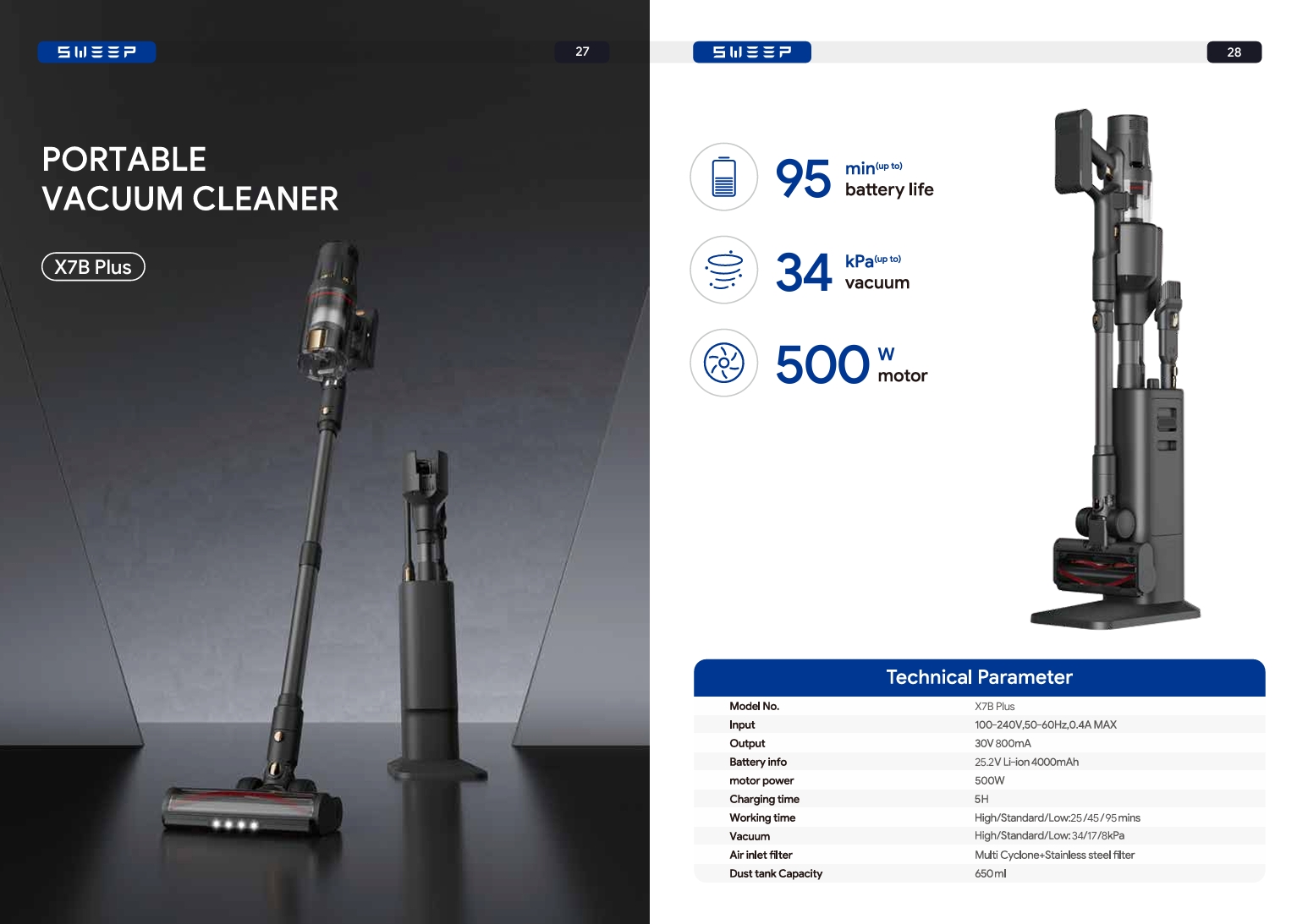 CORDLESS VACUUM CLEANER X7B Plus