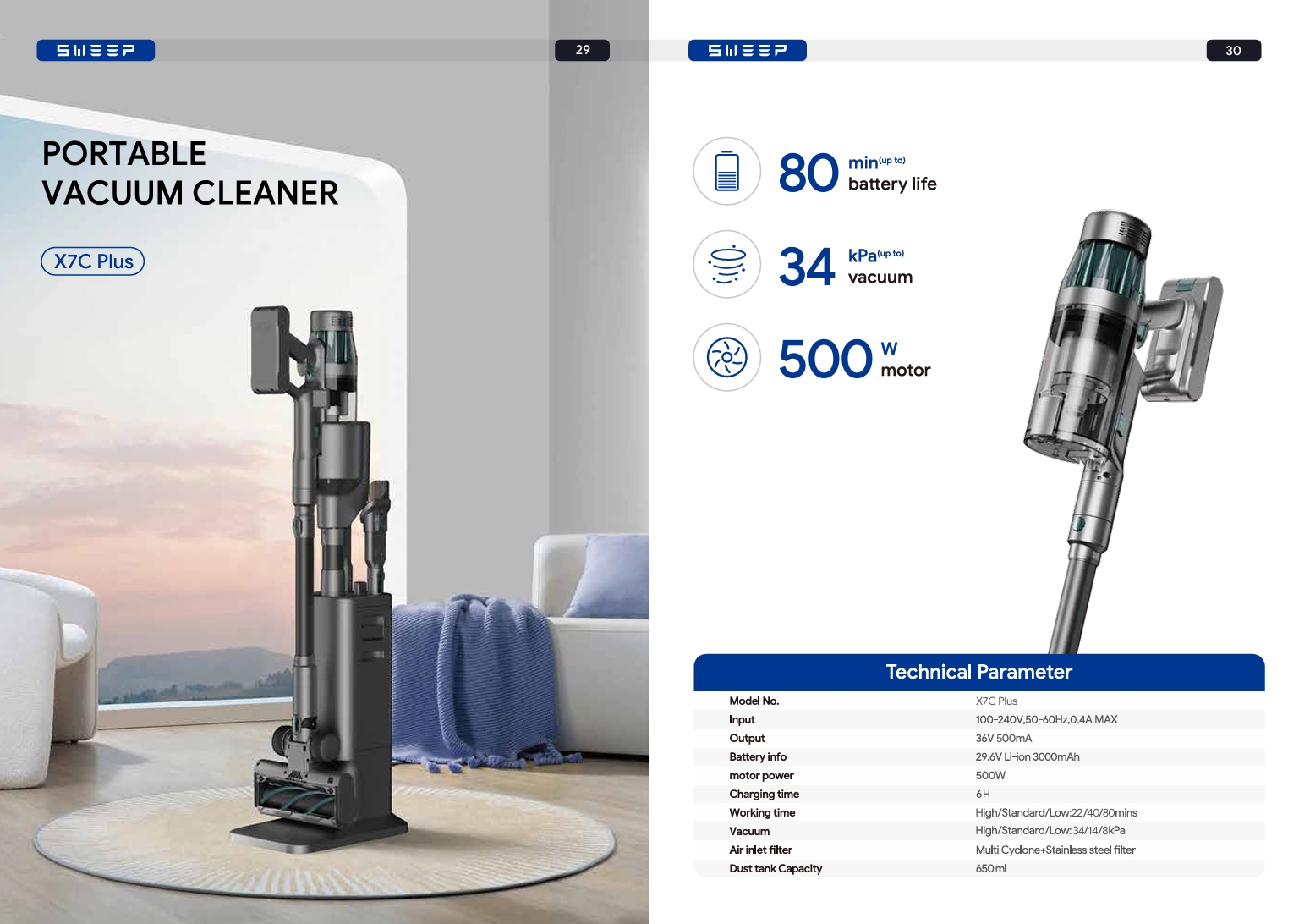 ORDLESS VACUUM CLEANER X7C Plus